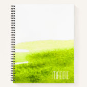 グリーングラスライム水ミニマル色 ノートブック (正面)