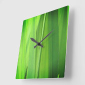 グリーングラスリード閉じる スクエア壁時計 (傾斜)