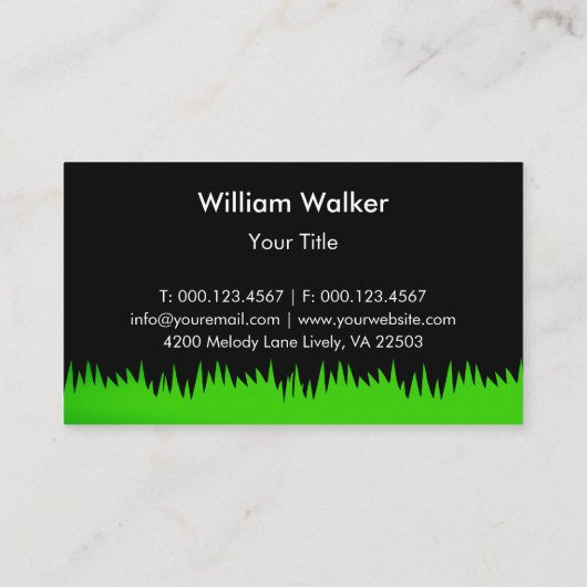 グリーングラスローン気に&造園モーア 名刺 (裏面)