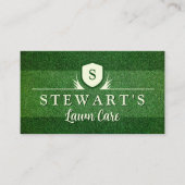 グリーングラスローン&造園モノグラムクレスト 名刺 (正面)