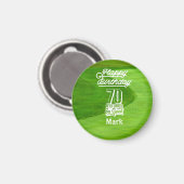 グリーングラス上のゴルファーのための70thゴルフの誕生日 マグネット (正面/裏面)