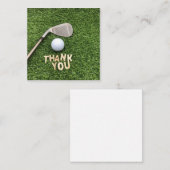 グリーングラス感謝していノートに単語を付けたゴルフボール ノートカード (正面/裏面)