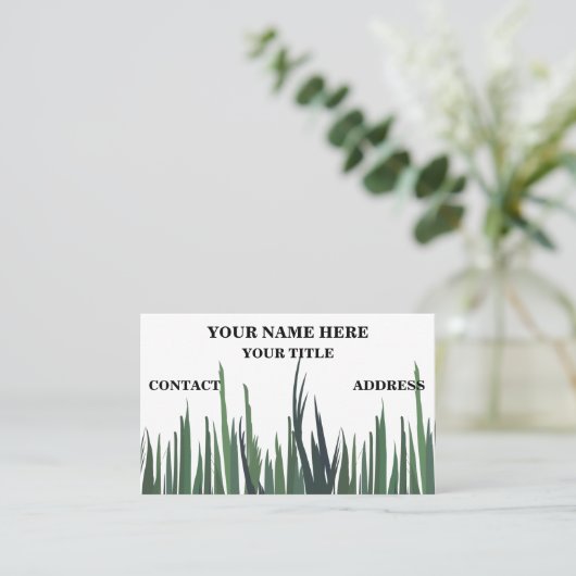 グリーングラス気に芝生 名刺 (スタンド正面)