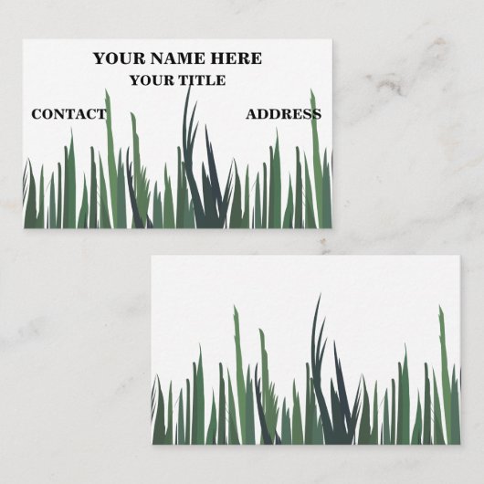 グリーングラス気に芝生 名刺 (正面/裏面)