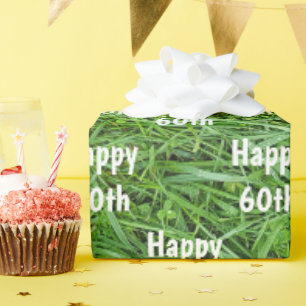 グリーングラス60誕生日包装紙 ラッピングペーパー