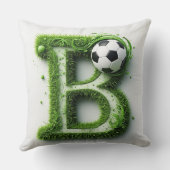 グリーングラス レターB トピアリー サッカーボール付き クッション (裏面)