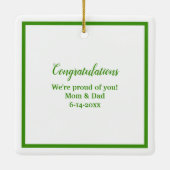 グリーングラッドキャップ及びディプロマセラミックオーナメント セラミックオーナメント (裏面)