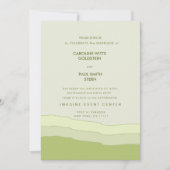 グリーングラディエントエレガントミニマル淡い色のリストパステルバック 案内状 (正面)