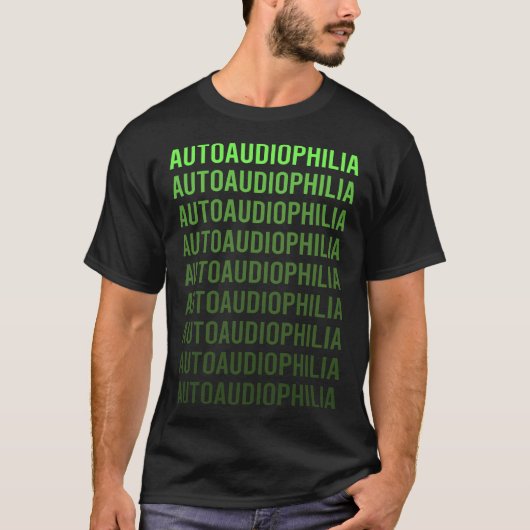 グリーングラディエント自動聴覚 Tシャツ (正面)