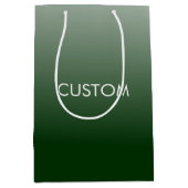 グリーングラデーションのモノグラム ミディアムペーパーバッグ (正面)