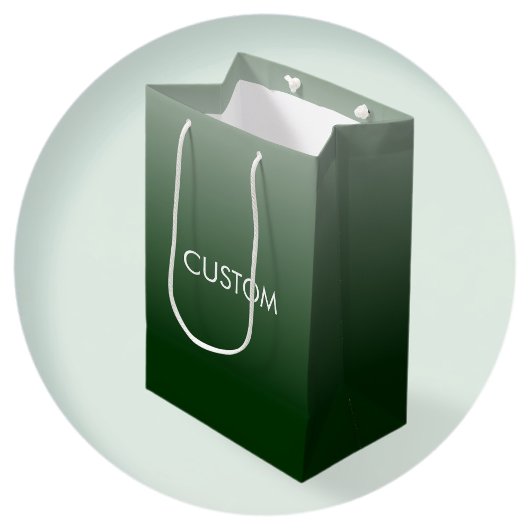 グリーングラデーションのモノグラム ミディアムペーパーバッグ