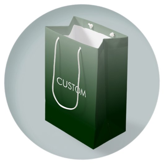 グリーングラデーションのモノグラム ミディアムペーパーバッグ