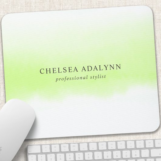 グリーングラデーションウォーターカラーミニマリスト事業 マウスパッド