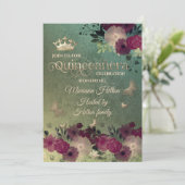 グリーングラデーションバタフライフローラガーデンキンセアニラ 招待状 (スタンド正面)