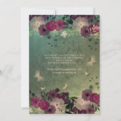 グリーングラデーションバタフライフローラガーデンキンセアニラ 招待状 (裏面)