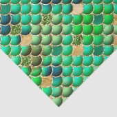 グリーングラデーションフォイル&金ゴールドグリッターマーメイドはかりで測 薄葉紙 (詳細)