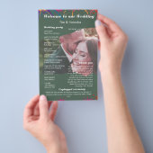 グリーングラフィティ結婚式 プログラム破れた紙写真 チラシ (ハンドル)