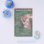 グリーングラフィティ結婚式 プログラム破れた紙写真 チラシ (シングル)