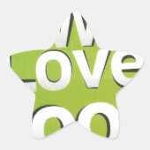 グリーングラブクラブ:私たちハート食品デザイン 星シール (正面)