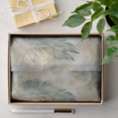 グリーングラムシック金ゴールドホワイトトロピカル葉トロピカル 薄葉紙 (ギフト)