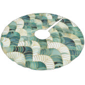 グリーングラム金ゴールド抽象芸術 ブラッシュドポリエステルツリースカート (アングル)