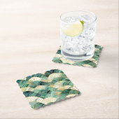 グリーングラム金ゴールド抽象芸術 ペーパーコースター (インサイチュ)