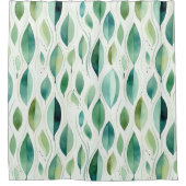 グリーングラム離れ金ゴールド抽象芸術 シャワーカーテン (正面)