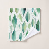 グリーングラム離れ金ゴールド抽象芸術 バスタオルセット (ウォッシュタオル)