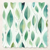 グリーングラム離れ金ゴールド抽象芸術 ペーパーコースター (正面)