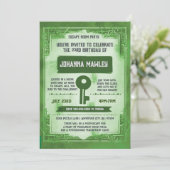 グリーングランジエスケープルーム鍵誕生日パーティー 招待状 (スタンド正面)