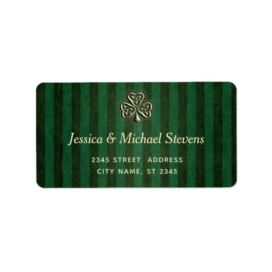 グリーングランジトレンディーアイリッシュラッキーシャムロックラベル ラベル (正面)