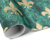 グリーングランジベルベット（紋章の）フラ・ダ・リマルディグラス ラッピングペーパー (ロールコーナー)