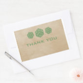 グリーングランジD20サイコロゲーマーサンキューステッカー 長方形シール (封筒)