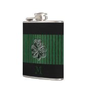 グリーングランッジトレンディーアイリッシュラッキーシャムロック フラスク (左)