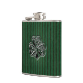 グリーングランッジトレンディーアイリッシュラッキーシャムロック フラスク (左)