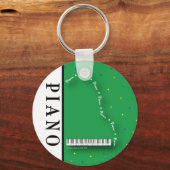 グリーングランドピアノキーチェーン キーホルダー (正面)