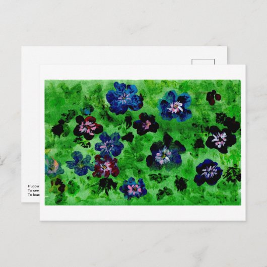 グリーングランドポストカードのパンジー ポストカード (正面/裏面)