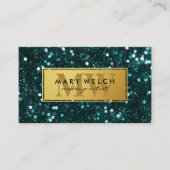 グリーングリッターきらめく |金ゴールドフレーム 予約カード (正面)