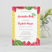 グリーングリッターの卒業帽、ワ watermelon 卒業 招待状 (スタンド正面)
