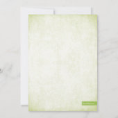 グリーングリッターの花嫁パーティー招待状 招待状 (裏面)