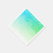 グリーングリッターオンブレグラムスパークルかわいらしパーティー スタンダードカクテルナプキン (角)