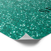 グリーングリッターキンセアニラ15th誕生日へようこそ ポスター (角)