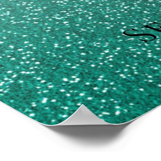 グリーングリッターキンセアニラ15th誕生日へようこそ ポスター (角)