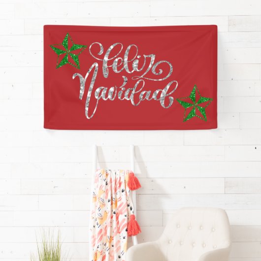 グリーングリッタークリスマススター 横断幕 (インサイチュ)