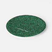 グリーングリッタークリスマスホリデーパーティープレート ペーパープレート (アングル)