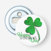 グリーングリッターシャムロックハッピーセントパトリックの日T-S 栓抜き (正面)