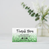 グリーングリッタートレンディーサロンありがとう 名刺 (スタンド正面)