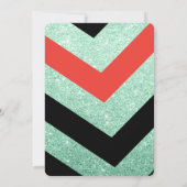 グリーングリッターパイナップルシックバースデーパーティ招待状 招待状 (裏面)