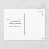 グリーングリッターフォトメリークリスマス シーズンポストカード (裏面)