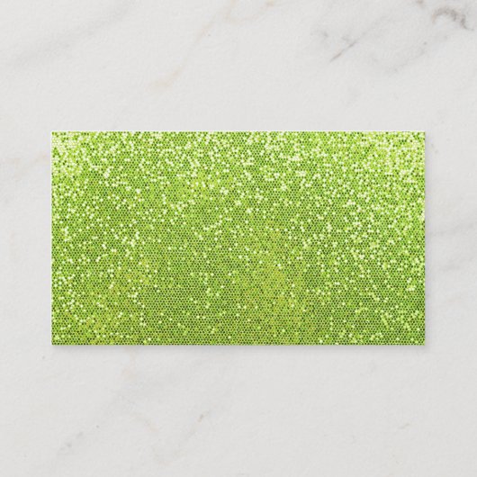 グリーングリッター漫画メイドハウスクリーニングサービス 名刺 (裏面)